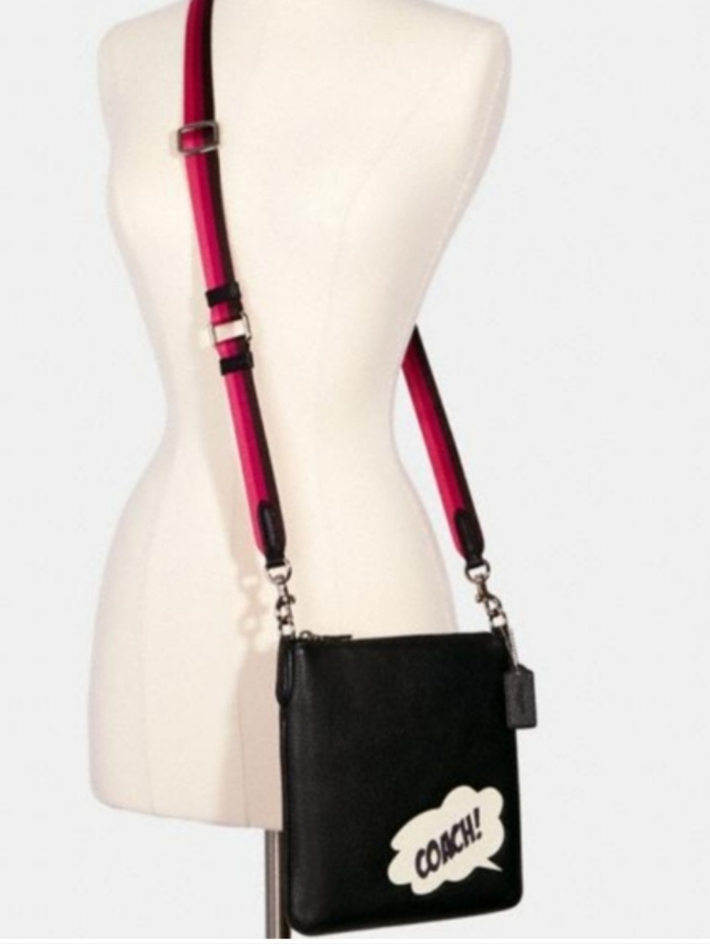 NWT Coach X Marvel Bubble Jes Slim Bkack Messger bag